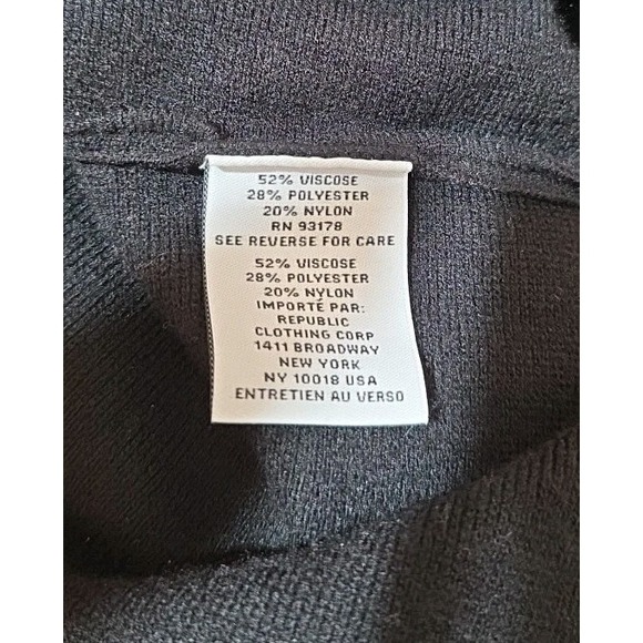 Carmen Marc Valvo Women's L Black Turtleneck Fringe‎ Hem Sweater Western Boho - Picture 4 of 6